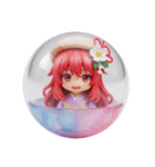 赤い精霊みなみちゃんカプセルトイ2（個別スタンプ：7）