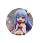 食べる精霊みなみちゃん（個別スタンプ：1）
