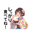 夏祭りの浴衣を着た女の子【日常会話】（個別スタンプ：6）