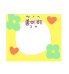 ポップなフレームスタンプ（個別スタンプ：3）