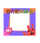 ポップなフレームスタンプ（個別スタンプ：4）