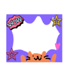 ポップなフレームスタンプ（個別スタンプ：9）
