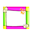 ポップなフレームスタンプ（個別スタンプ：11）