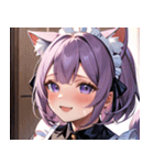 猫耳のラベンダー色の髪 ＆ 嬉し涙0（個別スタンプ：16）