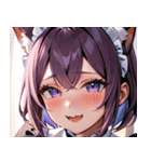 猫耳のラベンダー色の髪 ＆ 嬉し涙0（個別スタンプ：32）
