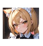 猫耳の金髪 ＆ 決意を固めた表情0（個別スタンプ：5）