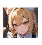 猫耳の金髪 ＆ 決意を固めた表情0（個別スタンプ：8）
