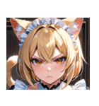 猫耳の金髪 ＆ 決意を固めた表情0（個別スタンプ：11）