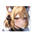 猫耳の金髪 ＆ 決意を固めた表情0（個別スタンプ：12）