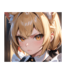 猫耳の金髪 ＆ 決意を固めた表情0（個別スタンプ：21）
