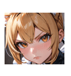猫耳の金髪 ＆ 決意を固めた表情0（個別スタンプ：23）