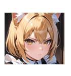 猫耳の金髪 ＆ 決意を固めた表情0（個別スタンプ：27）