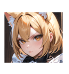 猫耳の金髪 ＆ 決意を固めた表情0（個別スタンプ：28）
