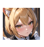 猫耳の金髪 ＆ 決意を固めた表情0（個別スタンプ：29）