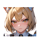 猫耳の金髪 ＆ 決意を固めた表情0（個別スタンプ：31）