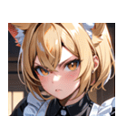 猫耳の金髪 ＆ 決意を固めた表情0（個別スタンプ：34）