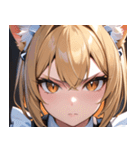 猫耳の金髪 ＆ 決意を固めた表情0（個別スタンプ：37）