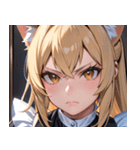 猫耳の金髪 ＆ 決意を固めた表情0（個別スタンプ：39）