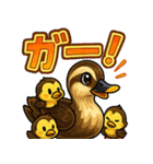 カルガモファミリーの日常（個別スタンプ：22）