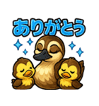カルガモファミリーの日常（個別スタンプ：38）