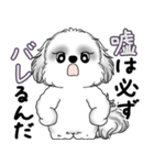 B＆Wシーズー犬 2025 「たまには本音で」（個別スタンプ：34）