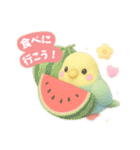 【日常会話】ふわふわ小鳥のゆめかわ時間♪（個別スタンプ：24）
