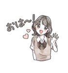 毎日使える❤️ふんわりJKスタンプ3(淡色)（個別スタンプ：1）