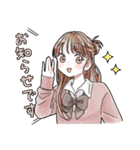 毎日使える❤️ふんわりJKスタンプ3(淡色)（個別スタンプ：18）