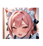 猫耳のピンク髪 ＆ おねだり顔0（個別スタンプ：4）