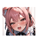 猫耳のピンク髪 ＆ おねだり顔0（個別スタンプ：7）