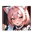 猫耳のピンク髪 ＆ おねだり顔0（個別スタンプ：8）