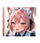 猫耳のピンク髪 ＆ おねだり顔0（個別スタンプ：11）