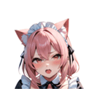 猫耳のピンク髪 ＆ おねだり顔0（個別スタンプ：12）