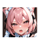 猫耳のピンク髪 ＆ おねだり顔0（個別スタンプ：14）