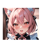 猫耳のピンク髪 ＆ おねだり顔0（個別スタンプ：18）