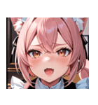 猫耳のピンク髪 ＆ おねだり顔0（個別スタンプ：19）