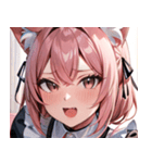 猫耳のピンク髪 ＆ おねだり顔0（個別スタンプ：21）