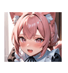 猫耳のピンク髪 ＆ おねだり顔0（個別スタンプ：23）