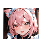 猫耳のピンク髪 ＆ おねだり顔0（個別スタンプ：24）