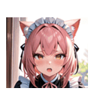 猫耳のピンク髪 ＆ おねだり顔0（個別スタンプ：25）