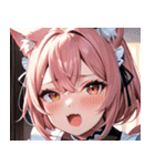 猫耳のピンク髪 ＆ おねだり顔0（個別スタンプ：26）