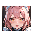 猫耳のピンク髪 ＆ おねだり顔0（個別スタンプ：27）