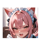 猫耳のピンク髪 ＆ おねだり顔0（個別スタンプ：29）