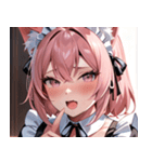 猫耳のピンク髪 ＆ おねだり顔0（個別スタンプ：31）
