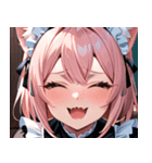 猫耳のピンク髪 ＆ おねだり顔0（個別スタンプ：34）