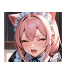 猫耳のピンク髪 ＆ おねだり顔0（個別スタンプ：35）