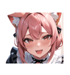 猫耳のピンク髪 ＆ おねだり顔0（個別スタンプ：36）