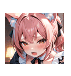猫耳のピンク髪 ＆ おねだり顔0（個別スタンプ：37）