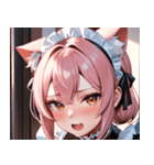 猫耳のピンク髪 ＆ おねだり顔0（個別スタンプ：39）