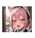 猫耳のピンク髪 ＆ おねだり顔0（個別スタンプ：40）